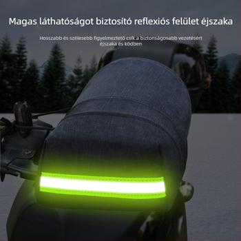 Elektromos jármű kormányvédő - velúr anyag, vastag téli kialakítás, szélvédő és hőszigetelés, TDGO