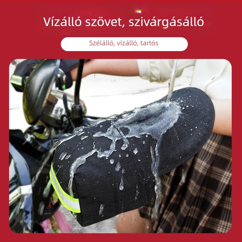 Elektromos jármű kormányvédő - velúr anyag, vastag téli kialakítás, szélvédő és hőszigetelés, TDGO