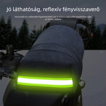 TDGO kormányvédő takaró elektromos járművekhez; napvédő, szélálló és hőszigetelő; velúr anyag; téli vastag kialakítás