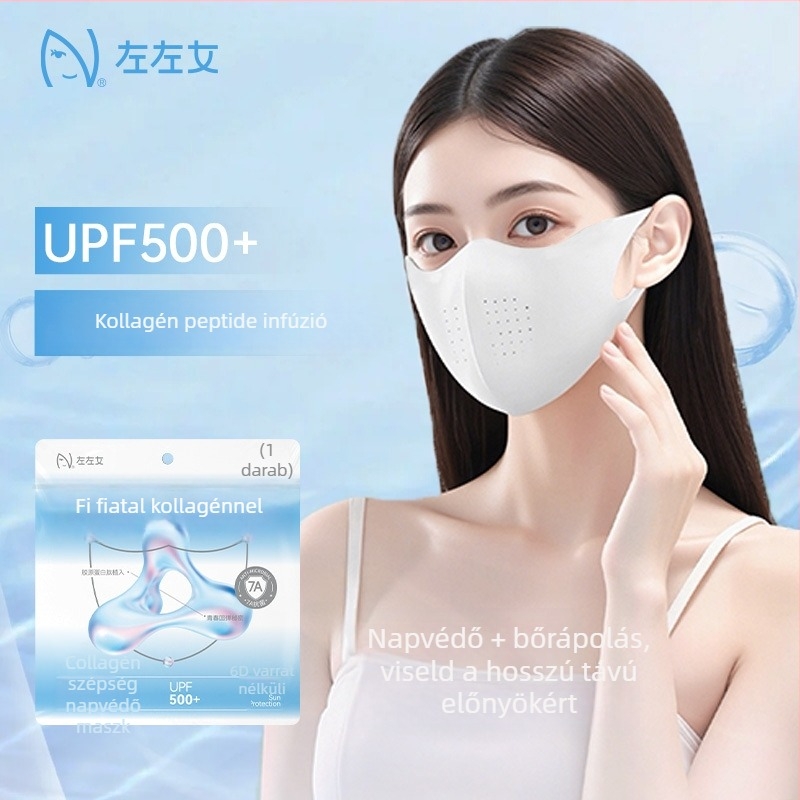 Napsütöt védő 6D varrat nélküli maszk nőknek – 3D arcmaszk, nejlon anyag, 71-80% nylon tartalom, 2025 tavasz