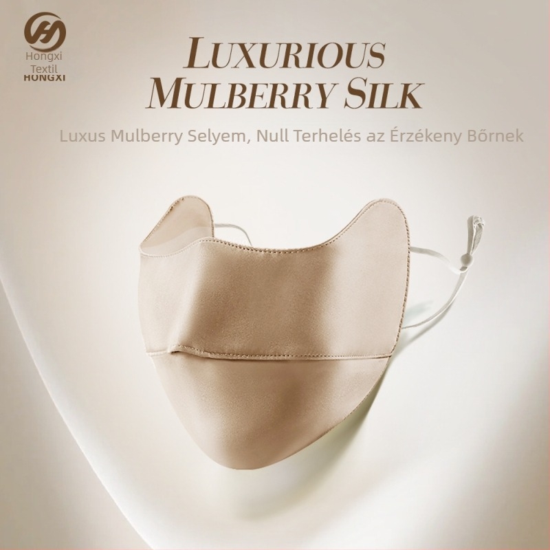 Lélegző és UV‑védett arcmaszk félfedő kialakítás, Tencel szövet, fő anyag Sky Silk