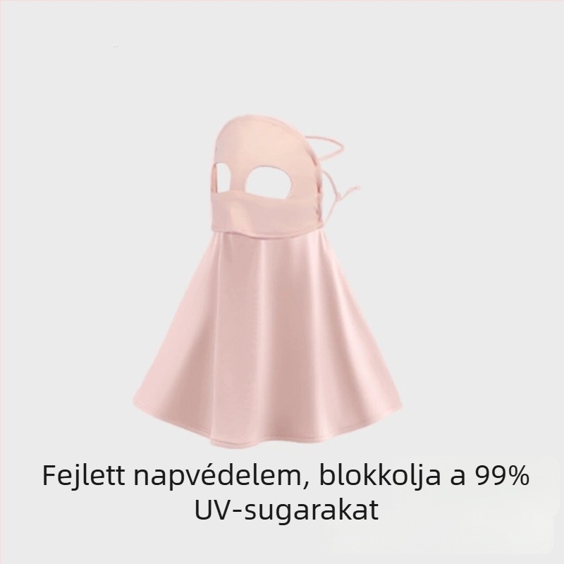 Panda UV védelem arcmaszk nőknek – nyár, vékony ice silk anyag, teljes arcfedés, nylon szövet (Tavasz 2025)