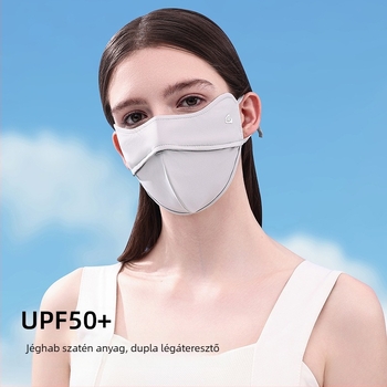 3D halcsontos UV-védő maszk, nylon anyag, hímzett logó, testreszabható, fülkialakítás, UPF50, monokróm, nyár/tavasz/ősz