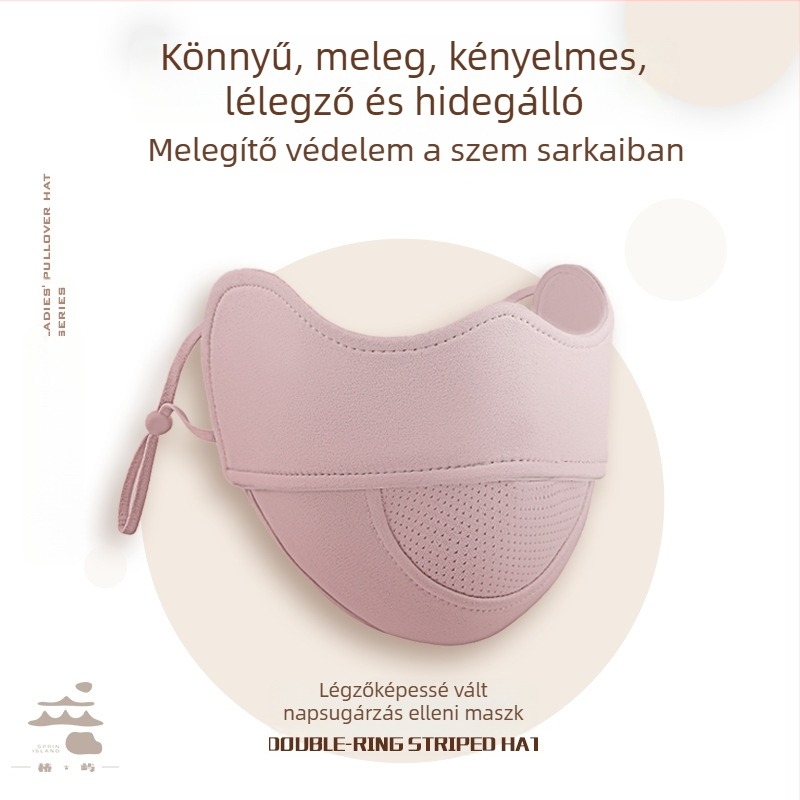 Téli meleg arcmaszk velúr béléssel, UV védelem, szélvédett, kerékpározáshoz, légáteresztő szellőzőnyílások