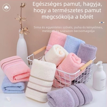 100% pamut arc törölköző, vastagabb, nagy méretű, kiválóan nedvszívó, fürdéshez és arcápoláshoz, felnőtteknek