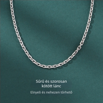 S925 ezüst nyaklánc – pulóverlánc, páros stílus, eredeti dizájn