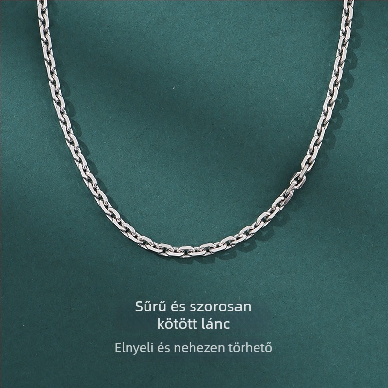 S925 ezüst nyaklánc – pulóverlánc, páros stílus, eredeti dizájn