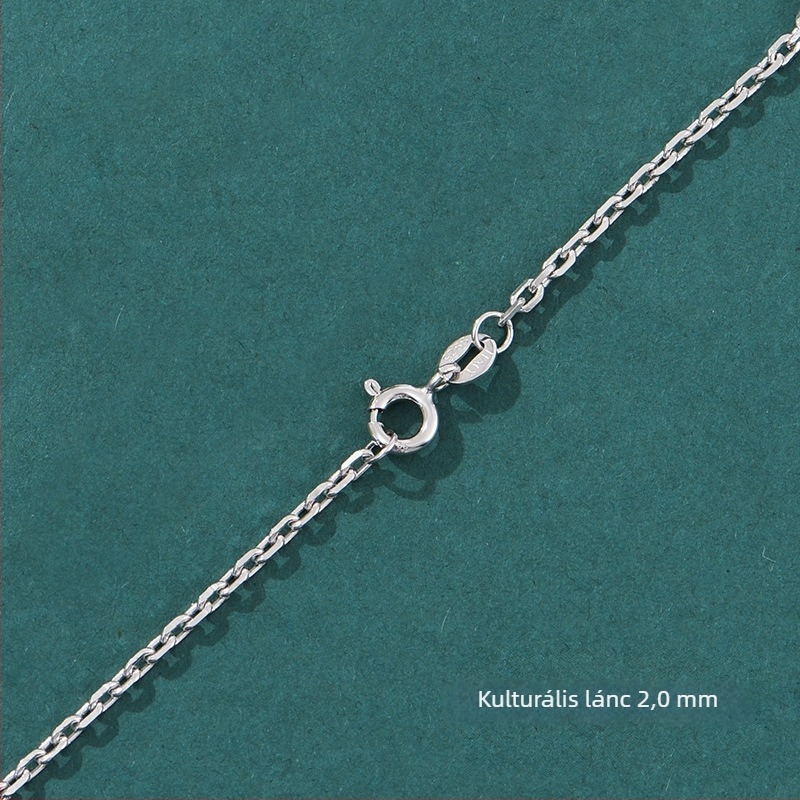 S925 ezüst nyaklánc – pulóverlánc, páros stílus, eredeti dizájn