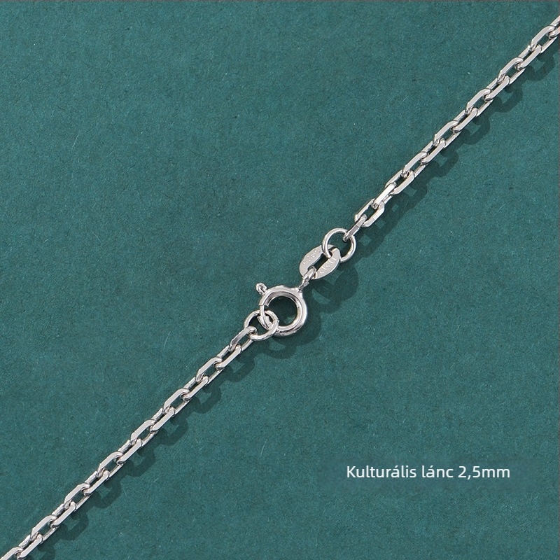 S925 ezüst nyaklánc – pulóverlánc, páros stílus, eredeti dizájn