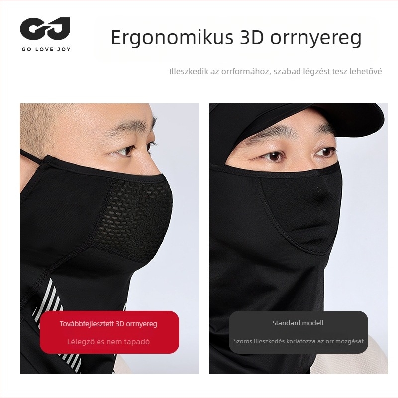 Nyári lovas UV védő maszk férfiaknak és nőknek, légáteresztő Ice Silk nyakkendő