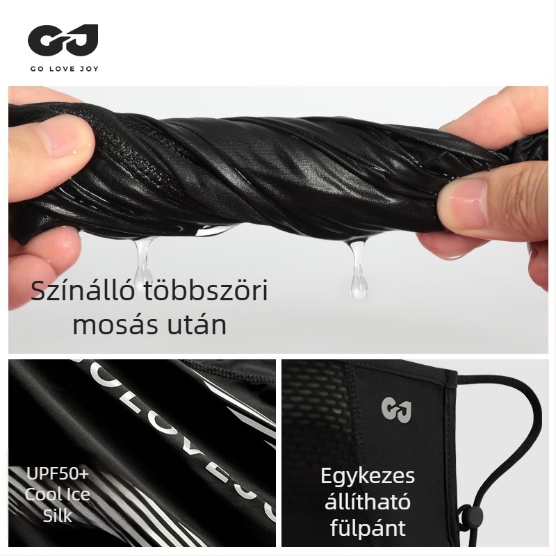 Nyári lovas UV védő maszk férfiaknak és nőknek, légáteresztő Ice Silk nyakkendő