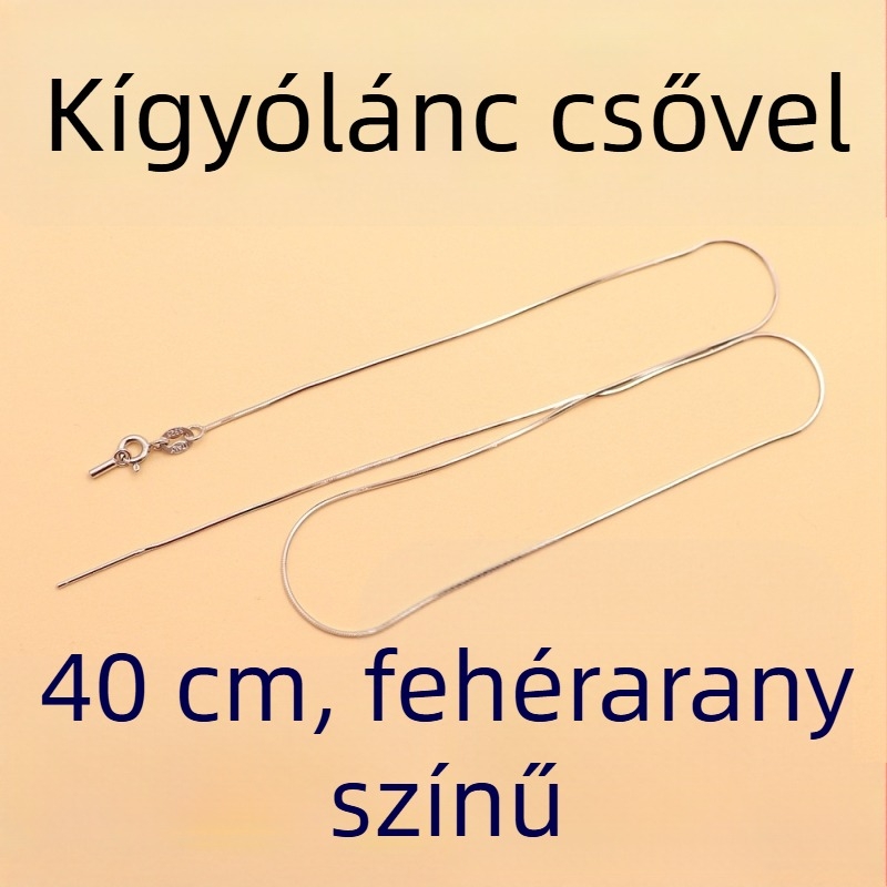 S925 ezüst kígyólánc burkolattal, gyöngyös lánccal és kulcscsont-nyaklánccal – elegáns minimalist dizájn