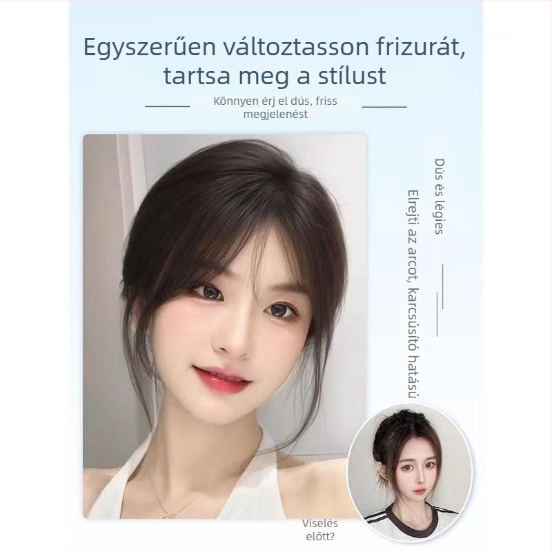 Fejfedő francia stílusú frufruval, volumen paróka és tökéletesen illeszkedő homlok — 2025 tavasz