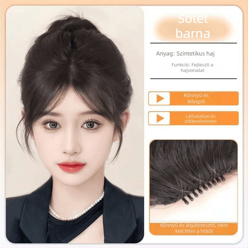 Fejfedő francia stílusú frufruval, volumen paróka és tökéletesen illeszkedő homlok — 2025 tavasz