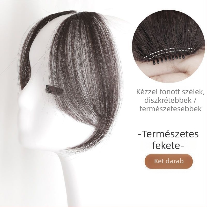Női diagonális frufru paróka — hőálló rostok; természetes bőrszínű hajvonal; minden arcformához illeszkedik; nem permelhető és nem festhető