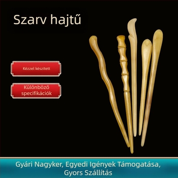 Szarvból készült hajcsat, ősi stílusú, copfhoz illő, egyszerű és modern dizájn, női hajdísz