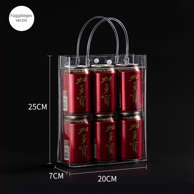 Oda átlátszó PVC tote táska — mindennapi ajándék táska, dupla vastagságú 24, származás: Wenzhou, Kína