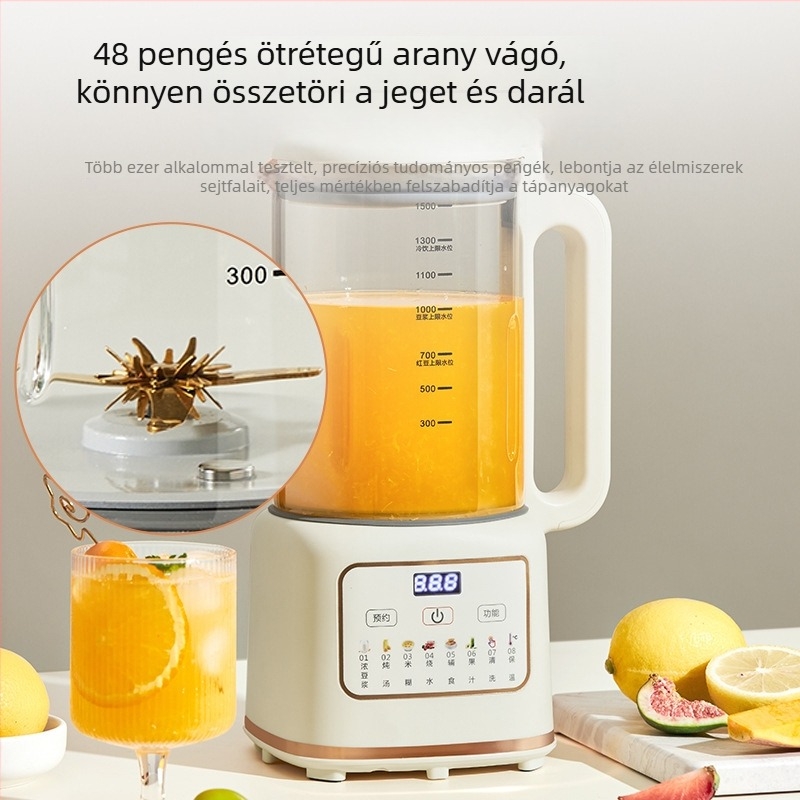 WIFER HX-DJ09 Szójaital készítő titánium bevonatú, tapadásmentes alsó fűtőlemez, 1,8 L kapacitás, antibakteriális, nincs áztatás