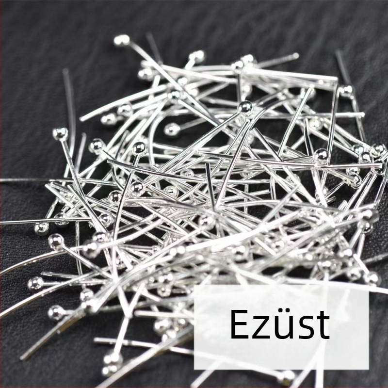 Réz gyöngyös tű gömbfejjel – ékszerész tű DIY használatra, 10 000 darabos csomag