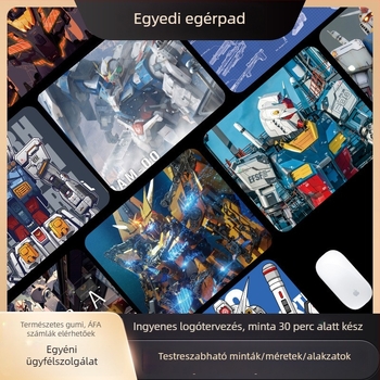 Gundam Rajzfilm Egérpad, Kétoldalas Gumiból Készült Asztal Pad, Csúszásmentes, Modell F-A5, Logóval