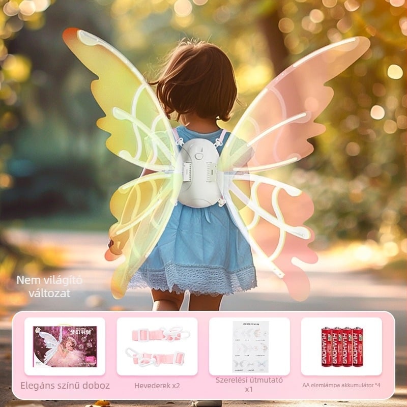Jia pai LED világító szárnyak – hátoldali dísz lányoknak, 15–35 évesek