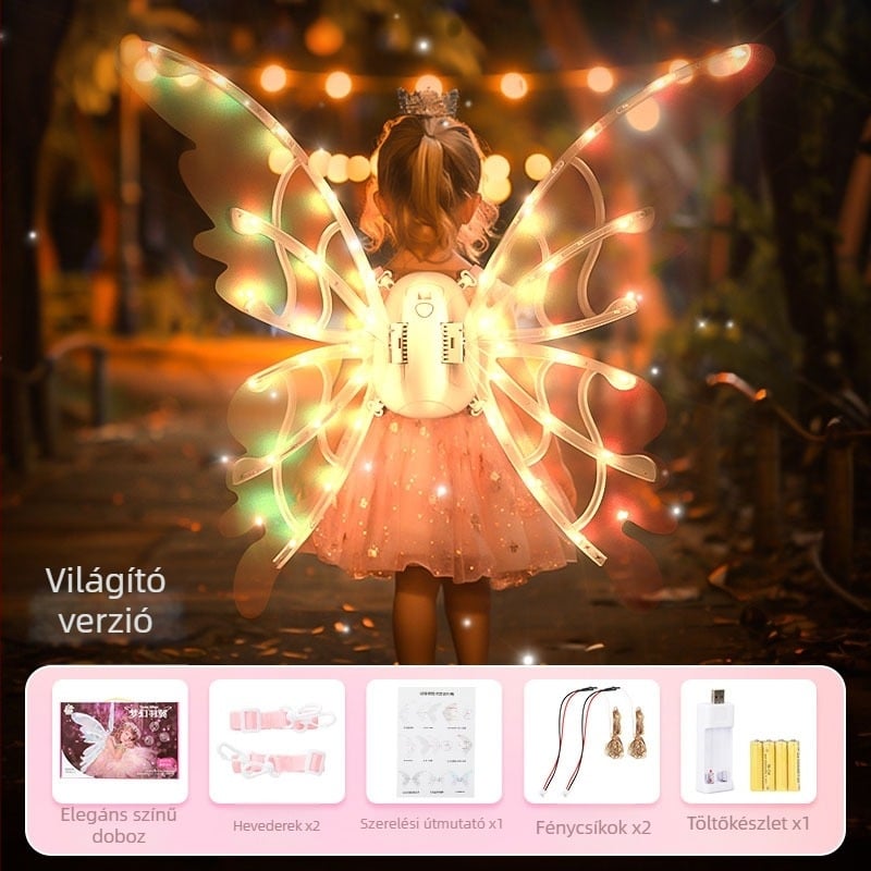 Jia pai LED világító szárnyak – hátoldali dísz lányoknak, 15–35 évesek