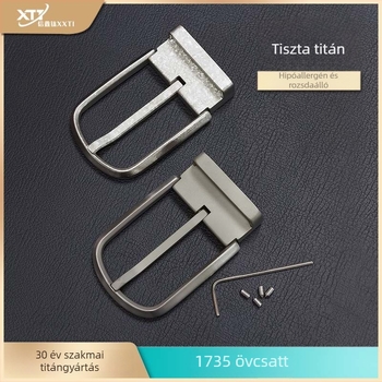 Tiszta titán övcsat, Xinxin Titanium márka, üzleti stílus, csavaros záródás