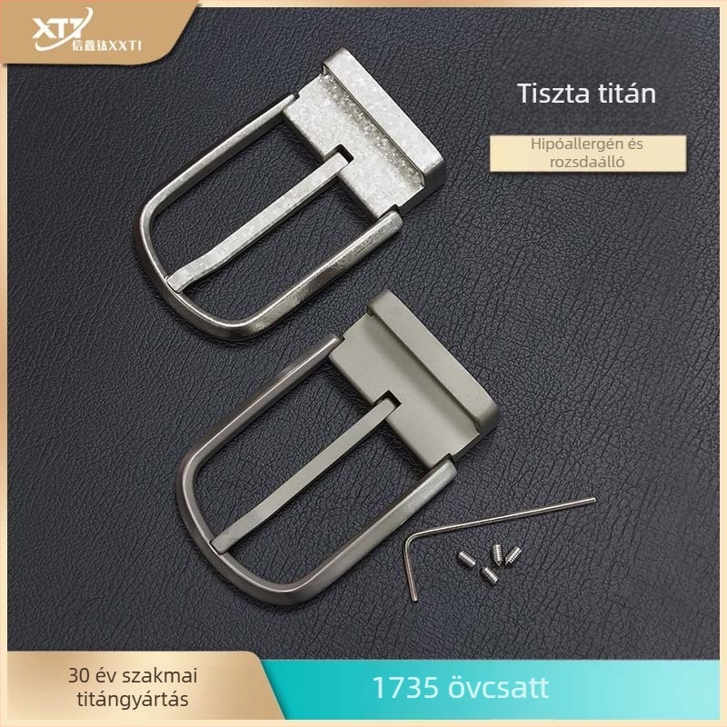 Tiszta titán övcsat, Xinxin Titanium márka, üzleti stílus, csavaros záródás