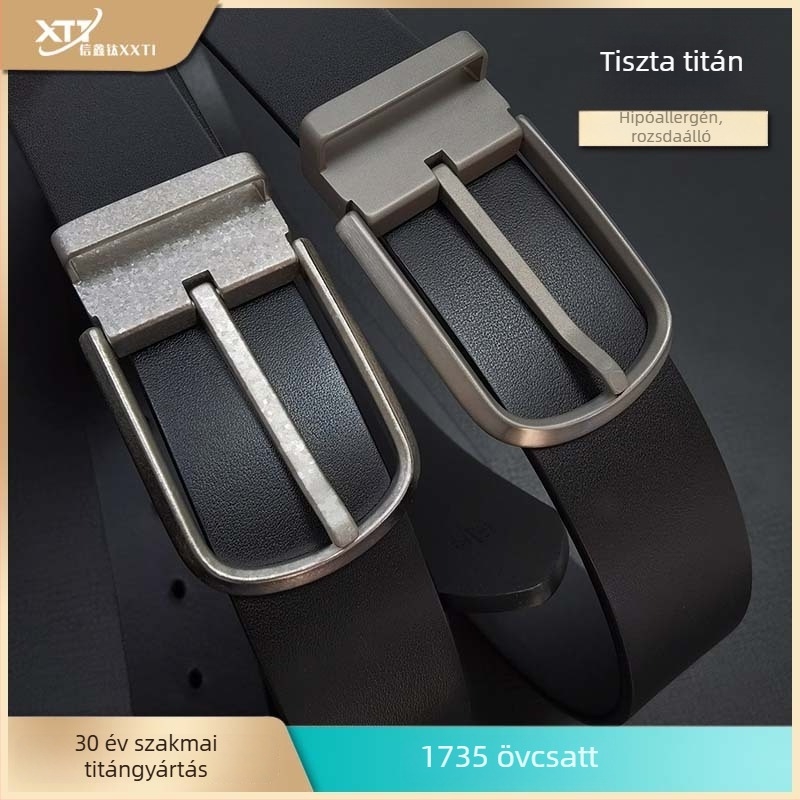 Tiszta titán övcsat, Xinxin Titanium márka, üzleti stílus, csavaros záródás