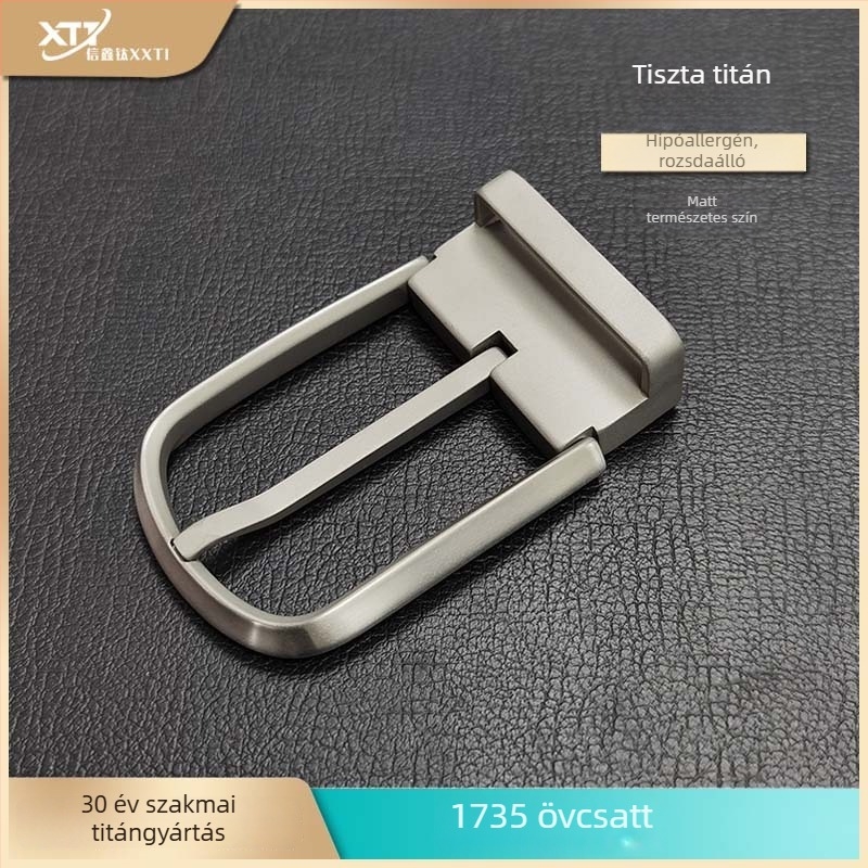 Tiszta titán övcsat, Xinxin Titanium márka, üzleti stílus, csavaros záródás