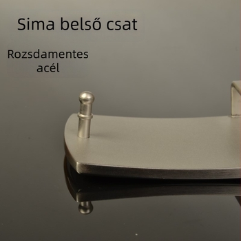 Övcsat, rozsdamentes acél, sima felület, mindennapi és sokoldalú nadrágokhoz