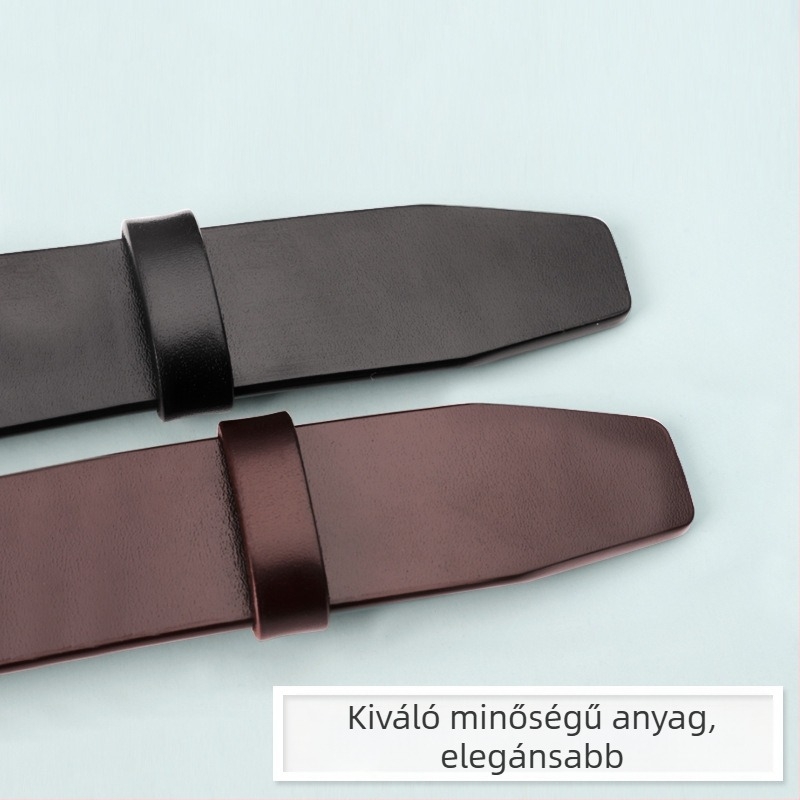 Valódi bőrből készült övgyűrű automata csattal, első réteg marhabőr, szélesség 2–4 cm