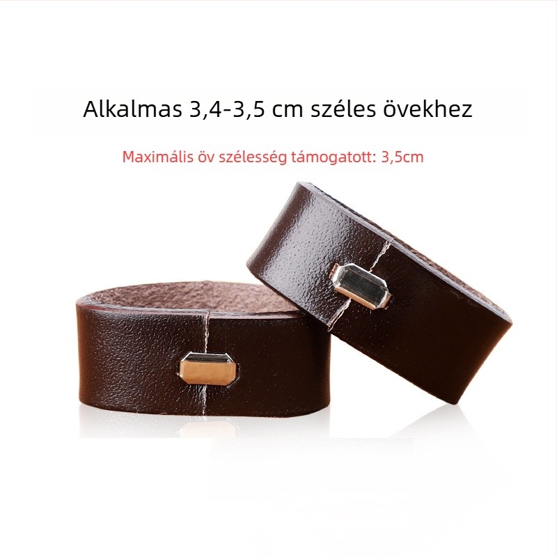 Valódi bőrből készült övgyűrű automata csattal, első réteg marhabőr, szélesség 2–4 cm