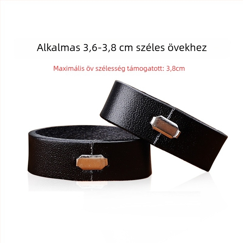Valódi bőrből készült övgyűrű automata csattal, első réteg marhabőr, szélesség 2–4 cm