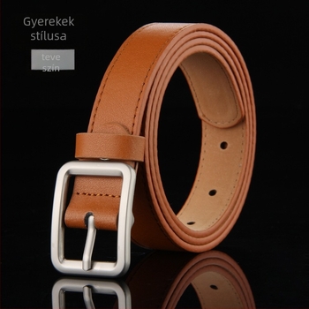 PU bőröv gyerekeknek, csattal ötvözet, zárás tűcsattal
