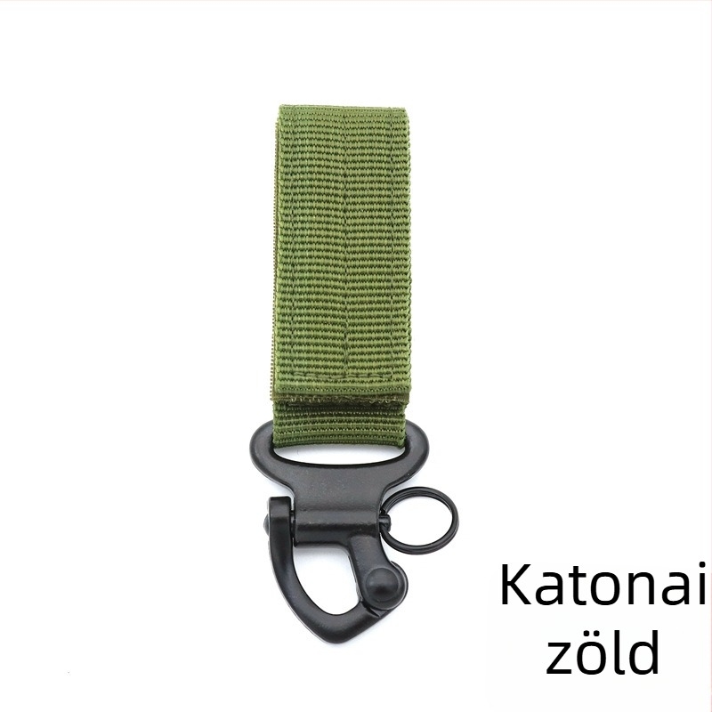 Kültéri többfunkciós kampó polieszter testtel, nylon szalaggal és cinkötvözet csattal kulcstartó és taktikai öv kiegészítői, testreszabható feldolgozás