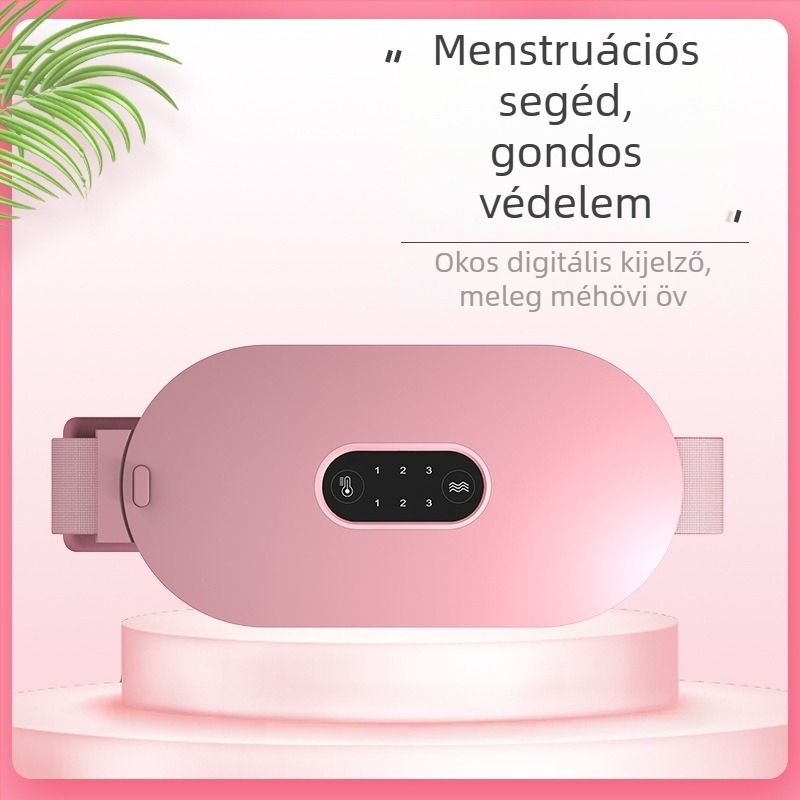 Akkumulátoros elektromos fűtésű hasi öv, modell 961S, infravörös terápia, vezeték nélküli távirányítás, 40-65°C tartomány