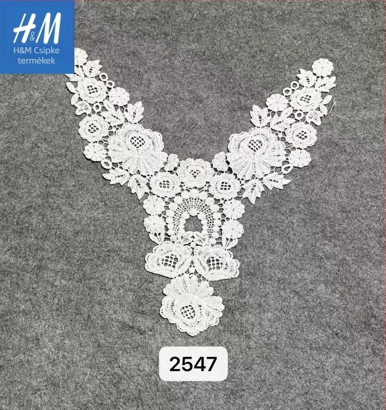 DIY gallér vízben oldódó hímzett csipkéből – lyukasztott mintázatú, ruhákhoz való sokoldalú gallér
