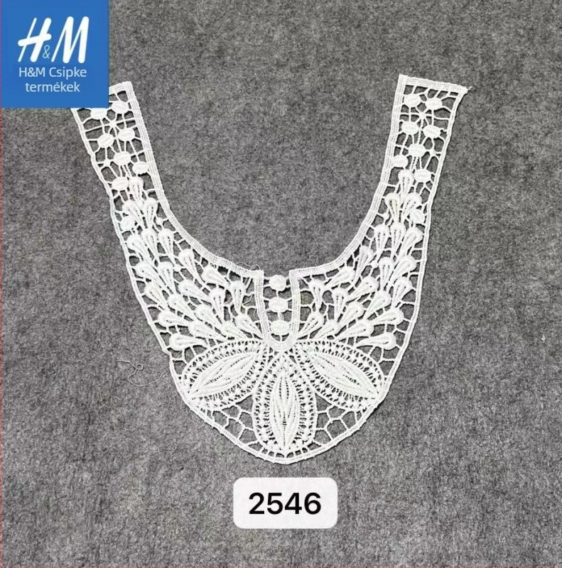 DIY gallér vízben oldódó hímzett csipkéből – lyukasztott mintázatú, ruhákhoz való sokoldalú gallér