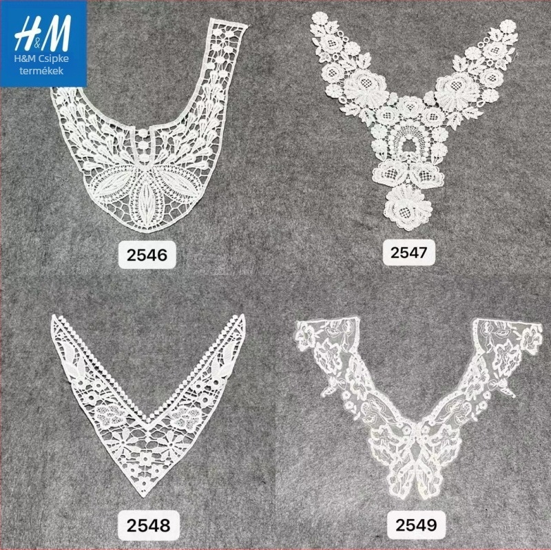 DIY gallér vízben oldódó hímzett csipkéből – lyukasztott mintázatú, ruhákhoz való sokoldalú gallér