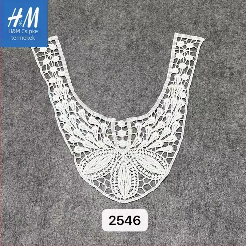 DIY gallér vízben oldódó hímzett csipkéből – lyukasztott mintázatú, ruhákhoz való sokoldalú gallér