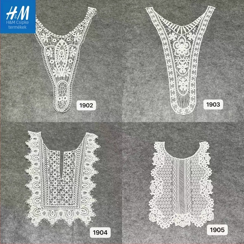 DIY gallér vízoldható hímzéssel — kivágott csipke hímzett gallér pulóverhez, dekoratív gallér, univerzális négyszögletes vagy kerek nyak
