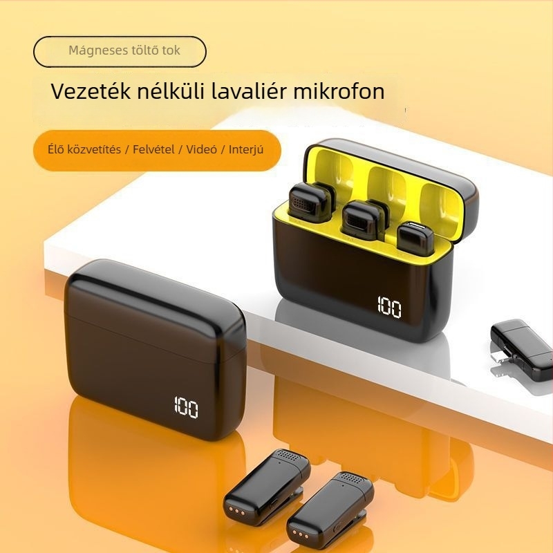 K6 vezeték nélküli lavalier mikrofon vevő mobil eszközökhöz, Bluetooth 5.3, 20Hz-20kHz, SNR ≥70dB, beépített 300–500mAh akkumulátor, akár 12 óra üzemidő