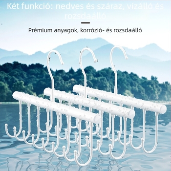 Fém ruhafogasokkal ellátott állvány — modern minimál stílus, teherbírás 3–5 kg