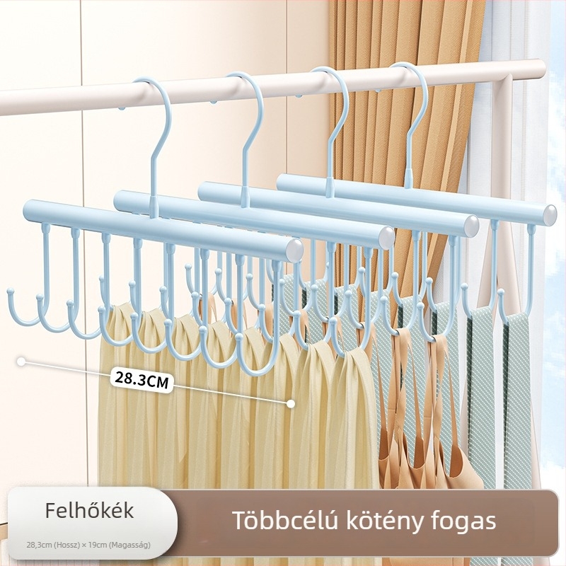 Fém ruhafogasokkal ellátott állvány — modern minimál stílus, teherbírás 3–5 kg