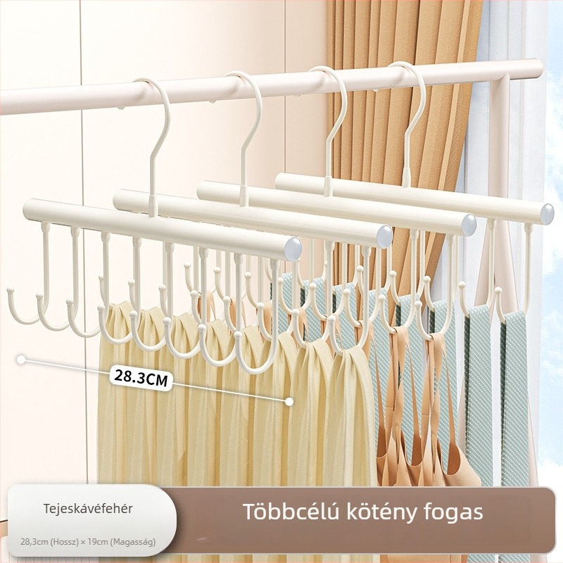 Fém ruhafogasokkal ellátott állvány — modern minimál stílus, teherbírás 3–5 kg