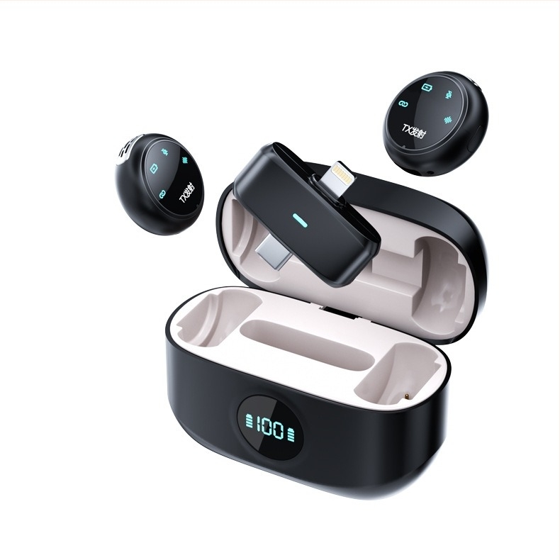 K31 lavalier mikrofon klipekkel - beépített akkumulátor 300-500 mAh, Bluetooth 5.2, frekvencia 20 Hz-20 kHz, SNR ≥75 dB, üzemidő 3-6 óra