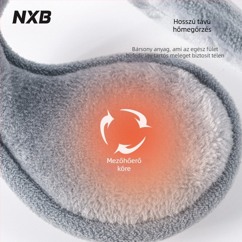 NXB Fülvédők Férfiaknak – Back-Wearing Stílus, Monokróm Mintázat, Tél–Ősz, Megőrzik a meleget