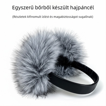 Plüss összecsukható fülmelegítők nőknek, monokróm mintázat, koreai egyszerű stílus, melegen tart téli–tavaszi–őszi szezonban