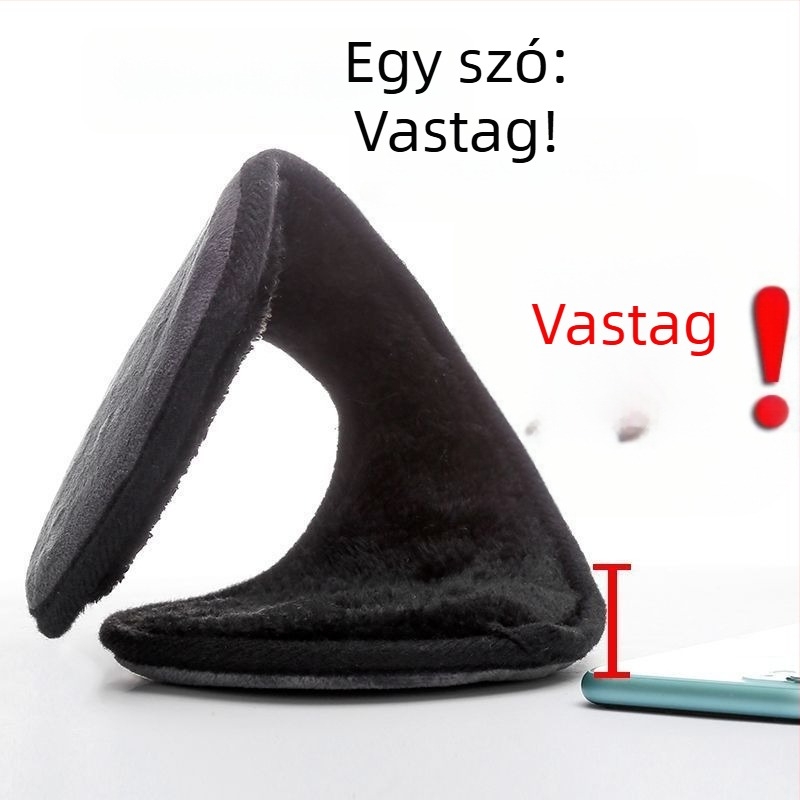 Juji plüss fülmelegítő – hátulról viselve, univerzális stílus, monokróm minta, melegen tart
